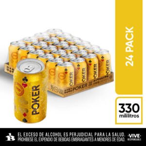 Cerveza Poker Paca Por 24 Unidades De 330ML